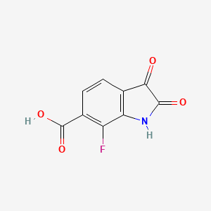 molecular formula C9H4FNO4 B13656057 7-Fluoro-2,3-dioxoindoline-6-carboxylic acid 