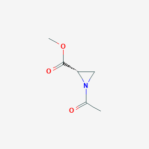 molecular formula C6H9NO3 B136561 Methyl (2S)-1-acetylaziridine-2-carboxylate CAS No. 151910-16-6