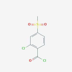 molecular formula C8H6Cl2O3S B1365615 Benzoyl chloride, 2-chloro-4-(methylsulfonyl)- CAS No. 106904-10-3