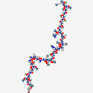 molecular formula C170H267N51O53S2 B13656175 H-DL-Lys-DL-Cys-DL-Asn-DL-xiThr-DL-Ala-DL-xiThr-DL-Cys-DL-Ala-DL-xiThr-DL-Asn-DL-Arg-DL-Leu-DL-Ala-DL-Asn-DL-Phe-DL-Leu-DL-Val-DL-His-DL-Ser-DL-Ser-DL-Asn-DL-Asn-DL-Phe-Gly-DL-Pro-DL-xiIle-DL-Leu-DL-Pro-DL-Pro-DL-xiThr-DL-Asn-DL-Val-Gly-DL-Ser-DL-Asn-DL-xiThr-DL-Tyr-NH2 