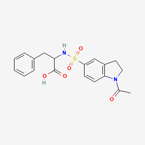 molecular formula C19H20N2O5S B1365620 2-{[(1-Acetyl-2,3-dihydro-1H-indol-5-YL)sulfonyl]-amino}-3-phenylpropanoic acid CAS No. 1396964-72-9