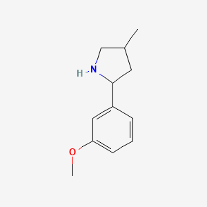 molecular formula C12H17NO B1365632 2-(3-Methoxyphenyl)-4-methylpyrrolidine CAS No. 603068-28-6