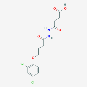 molecular formula C14H16Cl2N2O5 B1365635 4-{2-[4-(2,4-Dichlorophenoxy)butanoyl]hydrazino}-4-oxobutanoic acid 