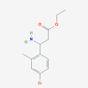 molecular formula C12H16BrNO2 B1365639 Ethyl 3-amino-3-(4-bromo-2-methylphenyl)propanoate 