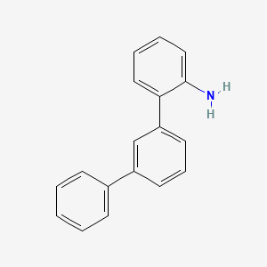 molecular formula C18H15N B13656424 2-(3-phenylphenyl)aniline 