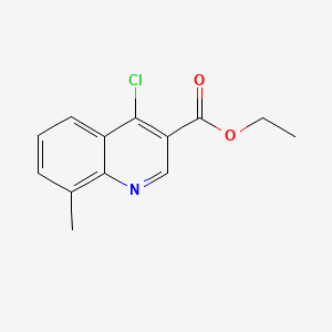 molecular formula C13H12ClNO2 B1365645 Ethyl 4-chloro-8-methylquinoline-3-carboxylate CAS No. 37041-32-0