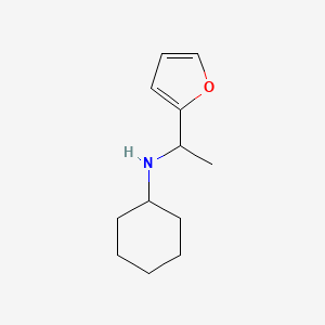 molecular formula C12H19NO B13656568 N-[1-(furan-2-yl)ethyl]cyclohexanamine 