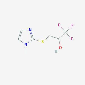 1,1,1-Trifluoro-3-(1-methylimidazol-2-yl)sulfanylpropan-2-ol