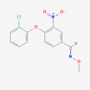 molecular formula C14H11ClN2O4 B1365661 4-(2-chlorophenoxy)-3-nitrobenzenecarbaldehyde O-methyloxime 