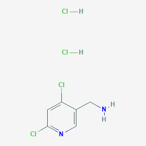 molecular formula C6H8Cl4N2 B13656623 (4,6-Dichloropyridin-3-yl)methanamine dihydrochloride 