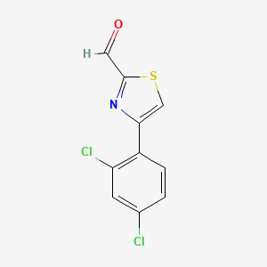 molecular formula C10H5Cl2NOS B1365664 4-(2,4-Dichlorophenyl)-1,3-thiazole-2-carbaldehyde 