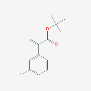 molecular formula C13H15FO2 B13656648 tert-Butyl 2-(3-fluorophenyl)acrylate 