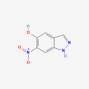 molecular formula C7H5N3O3 B13656649 6-Nitro-1H-indazol-5-OL CAS No. 724767-16-2
