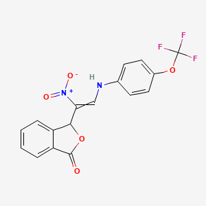 molecular formula C17H11F3N2O5 B1365667 3-{1-nitro-2-[4-(trifluoromethoxy)anilino]vinyl}-2-benzofuran-1(3H)-one 