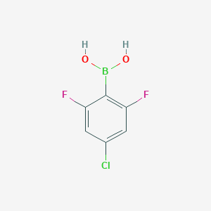 molecular formula C6H4BClF2O2 B1365669 4-氯-2,6-二氟苯硼酸 CAS No. 925911-61-1