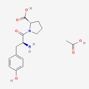 molecular formula C16H22N2O6 B13656696 Tyr-pro acetate 