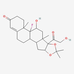 molecular formula C24H33FO6 B13656742 Corticosterone, 9-fluoro-16alpha,17-(isopropylidenedioxy)- 