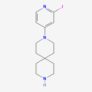 molecular formula C14H20IN3 B13656788 3-(2-Iodopyridin-4-yl)-3,9-diazaspiro[5.5]undecane 