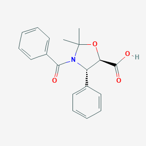 molecular formula C19H19NO4 B136568 (4s,5r)-3-Benzoyl-2,2-dimethyl-4-phenyloxazolidine-5-carboxylic acid CAS No. 153652-70-1