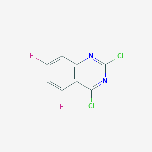 molecular formula C8H2Cl2F2N2 B13656879 2,4-Dichloro-5,7-difluoroquinazoline 