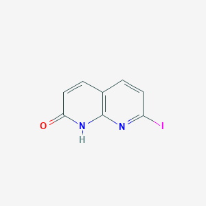 molecular formula C8H5IN2O B13656892 7-Iodo-1,8-naphthyridin-2(1H)-one 