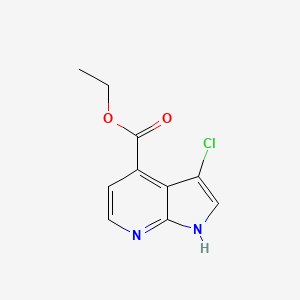 molecular formula C10H9ClN2O2 B13656934 Ethyl 3-chloro-1H-pyrrolo[2,3-b]pyridine-4-carboxylate 