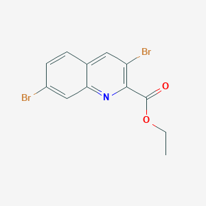 molecular formula C12H9Br2NO2 B13657039 Ethyl 3,7-dibromoquinoline-2-carboxylate 