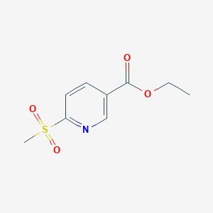 molecular formula C9H11NO4S B13657093 Ethyl 6-(methylsulfonyl)nicotinate 