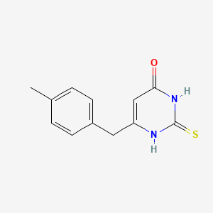 molecular formula C12H12N2OS B1365718 6-[(4-methylphenyl)methyl]-2-sulfanylidene-1H-pyrimidin-4-one 