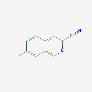 molecular formula C11H8N2 B13657212 7-Methylisoquinoline-3-carbonitrile 