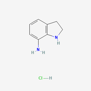 molecular formula C8H11ClN2 B13657248 Indolin-7-amine hydrochloride 