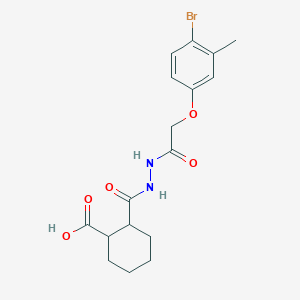 molecular formula C17H21BrN2O5 B1365725 2-[[[2-(4-Bromo-3-methylphenoxy)acetyl]amino]carbamoyl]cyclohexane-1-carboxylic acid 
