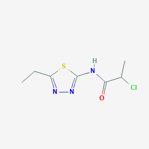 molecular formula C7H10ClN3OS B1365729 2-chloro-N-(5-ethyl-1,3,4-thiadiazol-2-yl)propanamide CAS No. 391864-00-9