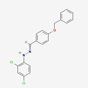 2,4-dichloro-N-[(4-phenylmethoxyphenyl)methylideneamino]aniline