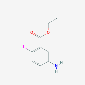 molecular formula C9H10INO2 B13657311 Ethyl 5-amino-2-iodobenzoate 