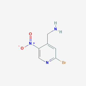 molecular formula C6H6BrN3O2 B13657348 (2-Bromo-5-nitropyridin-4-yl)methanamine 