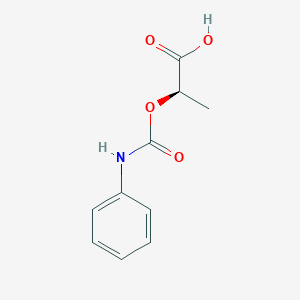 molecular formula C10H11NO4 B136575 (R)-(+)-2-(Phenylcarbamoyloxy)propionic acid CAS No. 145987-00-4