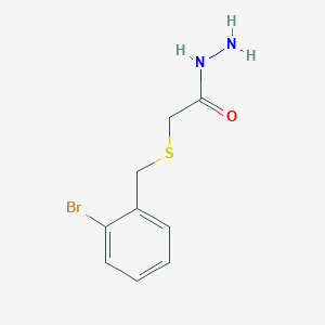 molecular formula C9H11BrN2OS B1365751 2-[(2-Bromobenzyl)thio]acetohydrazide CAS No. 590376-68-4