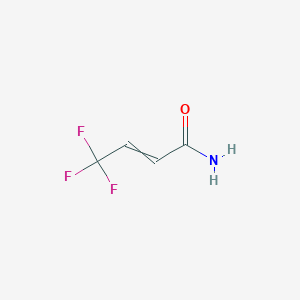 molecular formula C4H4F3NO B13657543 4,4,4-trifluorobut-2-enamide 