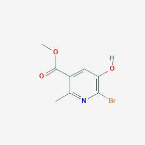 molecular formula C8H8BrNO3 B13657638 Methyl 6-bromo-5-hydroxy-2-methylnicotinate 