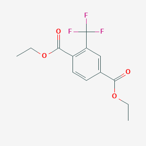 molecular formula C13H13F3O4 B13657690 Diethyl 2-(trifluoromethyl)terephthalate 
