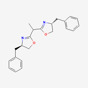 molecular formula C22H24N2O2 B13657765 (4R,4'R)-2,2'-(Ethane-1,1-diyl)bis(4-benzyl-4,5-dihydrooxazole) 