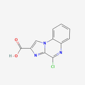 molecular formula C11H6ClN3O2 B13657794 4-Chloroimidazo[1,2-a]quinoxaline-2-carboxylic acid 