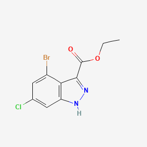 molecular formula C10H8BrClN2O2 B13657808 Ethyl 4-bromo-6-chloro-1H-indazole-3-carboxylate 