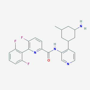 molecular formula C24H23F3N4O B13657845 N-(4-((1R,3S,5S)-3-Amino-5-methylcyclohexyl)pyridin-3-yl)-6-(2,6-difluorophenyl)-5-fluoropicolinamide 