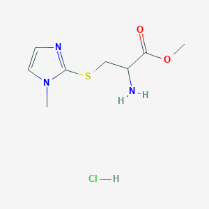 molecular formula C8H14ClN3O2S B13657864 methyl S-(1-methyl-1H-imidazol-2-yl)cysteinate hydrochloride 