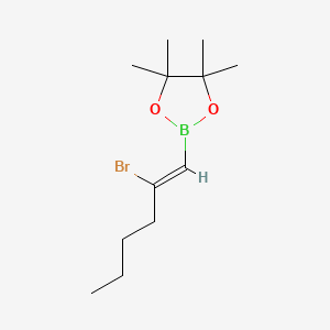 molecular formula C12H22BBrO2 B13657894 (Z)-2-(2-Bromohex-1-en-1-yl)-4,4,5,5-tetramethyl-1,3,2-dioxaborolane 