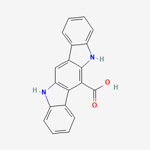 molecular formula C19H12N2O2 B1365795 5,11-Dihydroindolo[3,2-b]carbazole-6-carboxylic acid CAS No. 744207-11-2