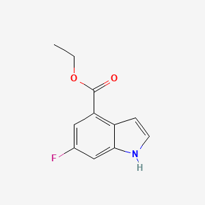 molecular formula C11H10FNO2 B13657977 Ethyl 6-fluoro-1H-indole-4-carboxylate 