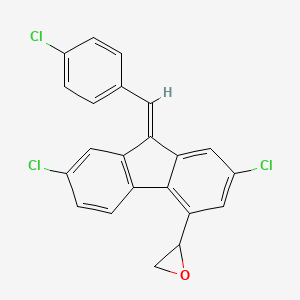 molecular formula C22H13Cl3O B1365799 (E,Z)-9-(4-Chlorophenyl)methylene-5-oxiranyl-2,7-dichlorofluorene 